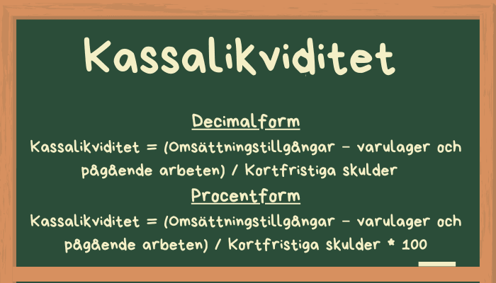 Kassalikviditet Kassalikviditet