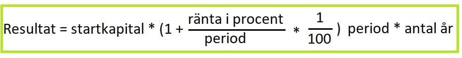 Ränta på ränta formel Ränta på ränta formel